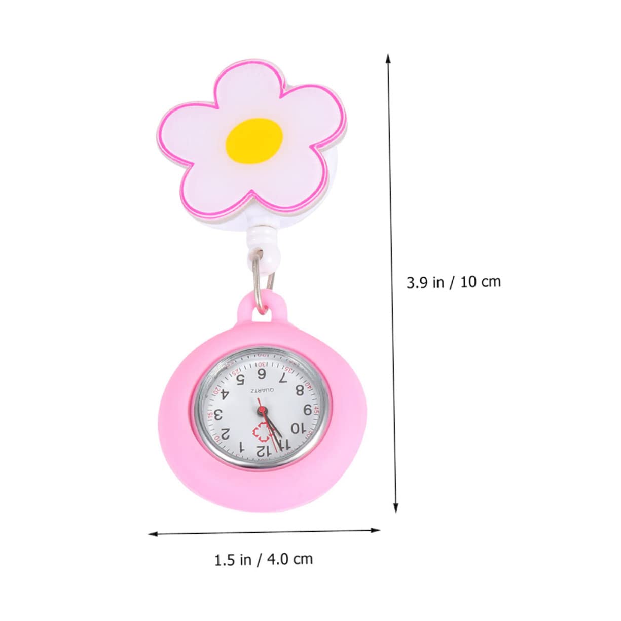 SHERCHPRY Mesa de Enfermera Reloj Medico Colgante Fob Reloj Mujer Accesorios enfermeria relógio Digital de Bolsillo de Enfermera Digital retráctil ：，：