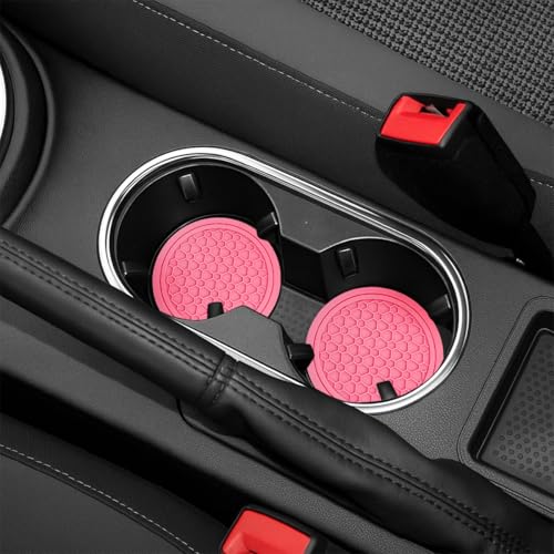 Portavasos para auto universales 4 piezas rosa miniatura 6