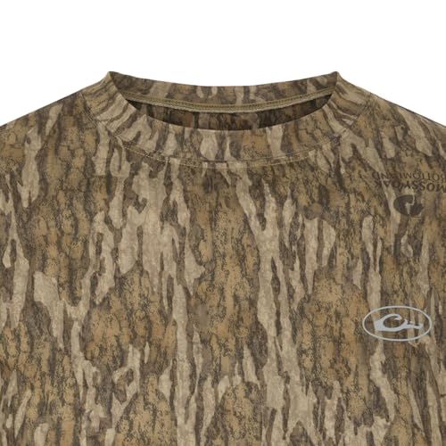 Drake Waterfowl Youth's Unisex EST Camo Performance DW1905 Outdoor UPF 50+ Stretching Lightweight Long Sleeve Crew T-Shirt3