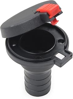 NOGRAX Boat Fuel Deck Fill/Filler, Marine Fuel Deck Filler with Flip Top Cap Design, 1-1/2 Inch Hose, Straight Neck, for Sport Yachts, Motor-Yachts and Sailboats