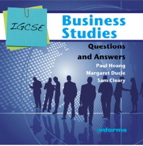 IGCSE Business Studies Questions and Answers CD-ROM – 24 May 2011
