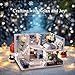 RHZN Miniature House Kit, Dollhouse Kit, Miniature Kit, DIY Mini House Building Kit for Adult