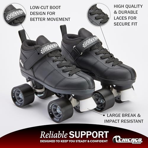 Image of Chicago Skates Bullet Speed Roller Skates - Adjustable Quad Roller Skates Women Men