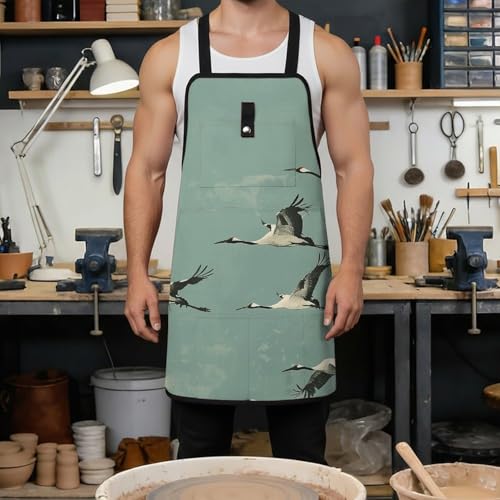 Delantal de trabajo ajustable con 8 bolsillos para hombre y mujer miniatura 4