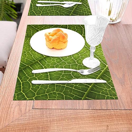 Sets de table pour table basse d'extérieur texture feuille - 7