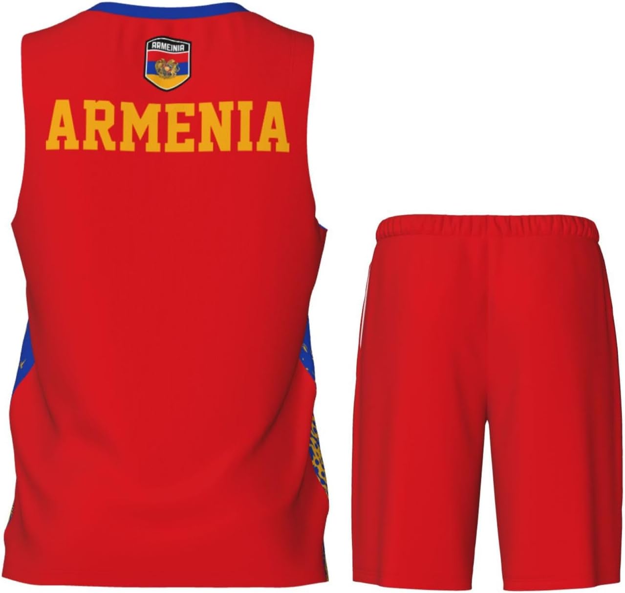 Armenia Flag Grain (1) Basketball Jersey Uniform Suit for Men Women Adults Training Athletic Set