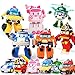 QWYU 6 pz/set Giocattoli Robocar Poli Trasformazione Robot Poli Ambra Roy Modello Auto Anime Action Figure Giocattoli Per I Bambini Miglior Regalo