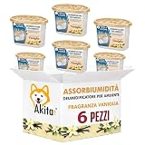 AkitaInk Deumidificatori Antiumidità Profumati - Confezione da 6 per Casa e Bagno, Azione Deodorante e Antiumidità - 5 Fragranze Disponibili (Vaniglia)