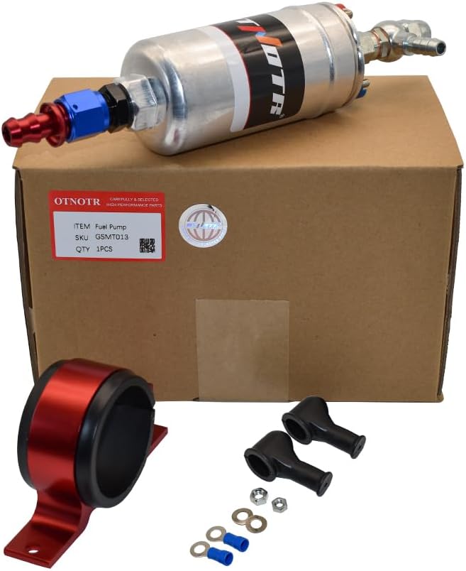 NEW OTNOTR 450LPH 0580254044 FITS BOSCH STYLE Electric High Pressure Racing Fuel Pump & Mounting Bracket