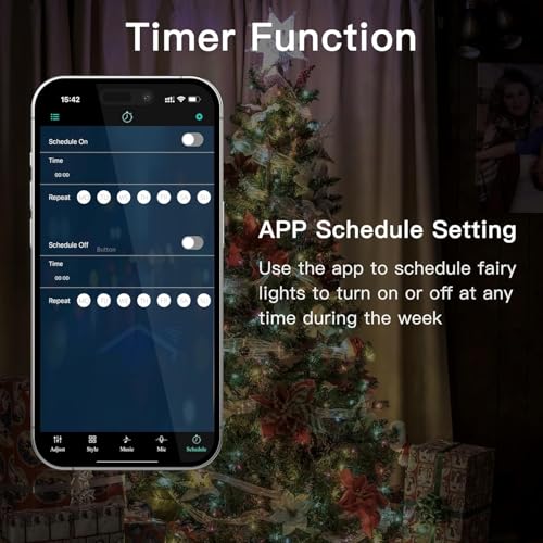 Image of Smart Fairy Lights with USB Powered, Remote, App, USB Control Music Sync Copper Wire 10M 100 LEDs for Perfect for Home Decoration Light, Diwali Navratri Festival, Room Decor (String Light)