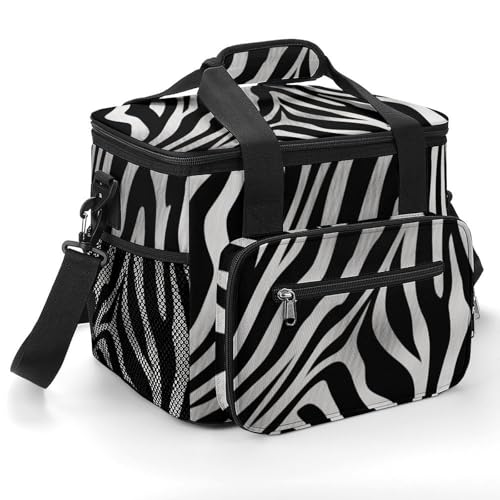 Sac isotherme de plage souple à haute performance thermique motif zèbre