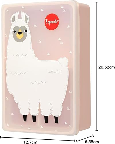 Miniatura 8 de 3 Sprouts Lonchera Bento de silicona de grado platino para niños, a prueba de fugas, para guardería, con múltiples compartimentos, apta para
