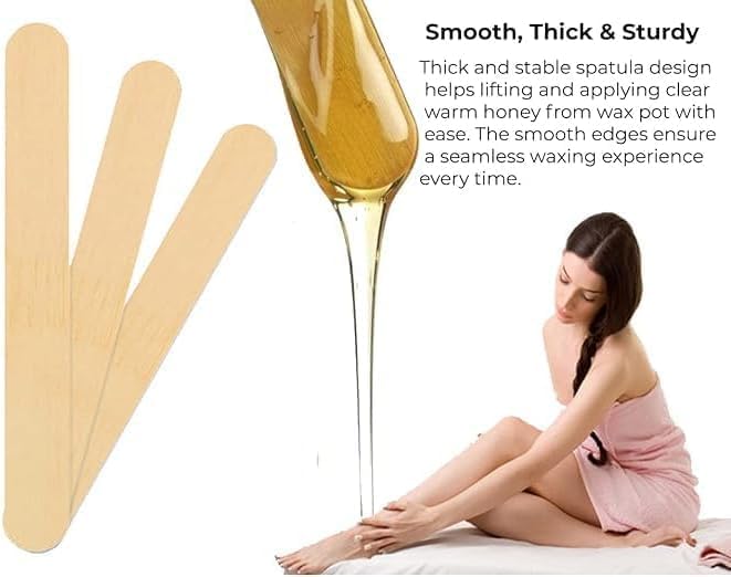 Mibly [125 Count] 6 Inch Jumbo Multipurpose wooden Popsicle sticks, Wood Craft Supplies, Lollipop Lolly Sticks, Wooden Tongue Depressor, Wax Sticks for Waxing, Ice Cream Sticks - Image 4