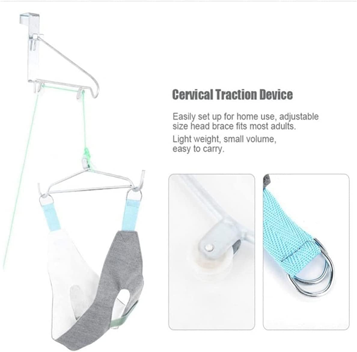 TIST Hanging Neck Traction Device Cervical Correction Stretcher Traction Neck Massager Therapy Pain Relief Adjustment Head Massager