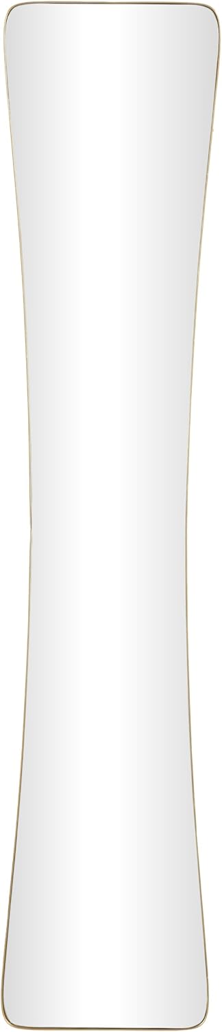Deco 79 Metal Room Wall Mirror Tall Abstract Entryway Mirror, Wall Mounted Mirror 9" x 1" x 45", Gold