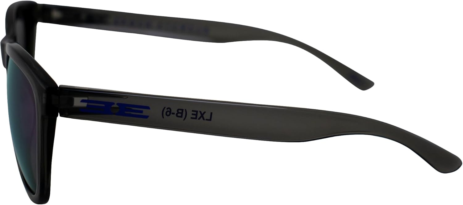 Epoch Eyewear LXE Skateboarding Sport Sunglasses Grey with Purple Mirror Lens