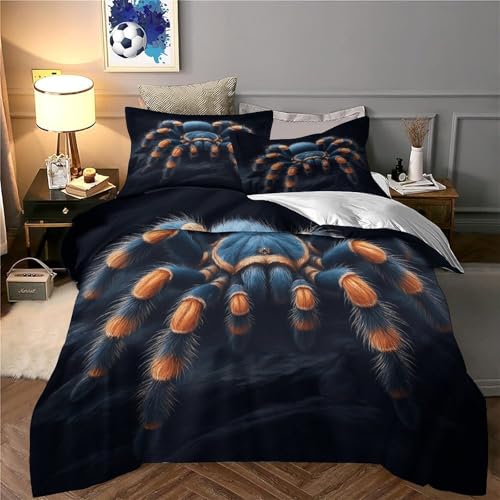 Parure de couette tarentule bleue microfibre résistante 3 pièces - 6