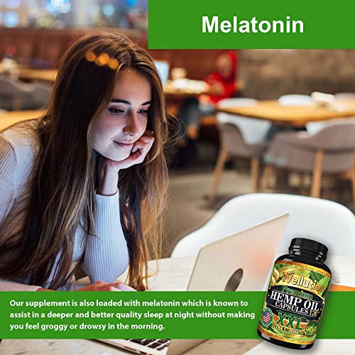 Hemp Oil Extract Capsules For Natural Support For Your Immune, Joint And Sleep Health Pill Tablets Natural Seed Oils Powder #TOP4