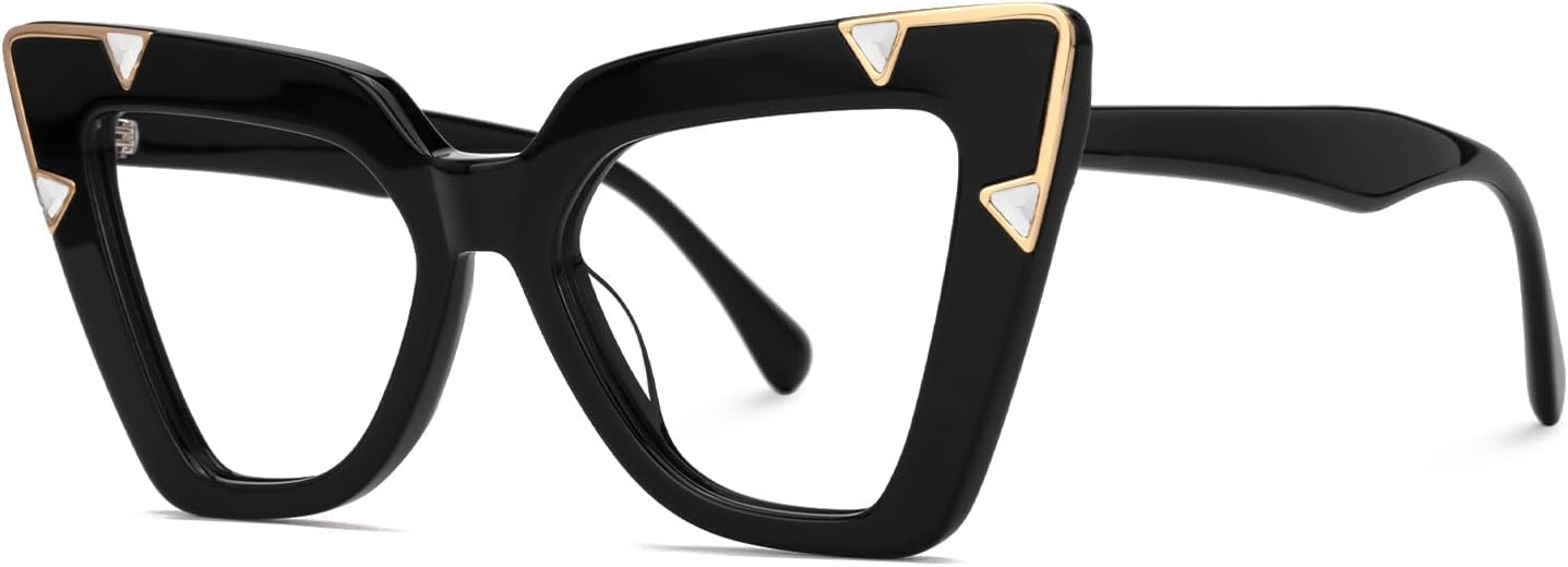 Zeelool Cat Eye Glasses for Women Frame with Non-prescription Clear Lens Pedley ZJGX581550 - Image 2