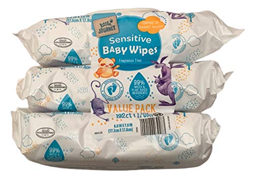 Little Journey Sensitive Baby Wipes - Value Pack 192ct