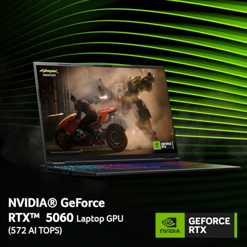 Image of Acer Nitro 16S AI Copilot+ PC Gaming Laptop | AMD Ryzen AI 7 350 Processor | NVIDIA GeForce RTX 5060 Laptop GPU | 16 inch WUXGA IPS 180Hz Display | 16GB DDR5 | 1TB Gen 4 SSD | Wi-Fi 6E | AN16S-61-R7YL