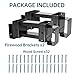 Highpro Firewood Rack Outdoor, Fire Wood Racks, Fire Log Holder Storage, Heavy Duty Steel Firewood Rack Bracket Kit for Outdoor Indoor Patio Deck Metal Log Holder with Screws, Black