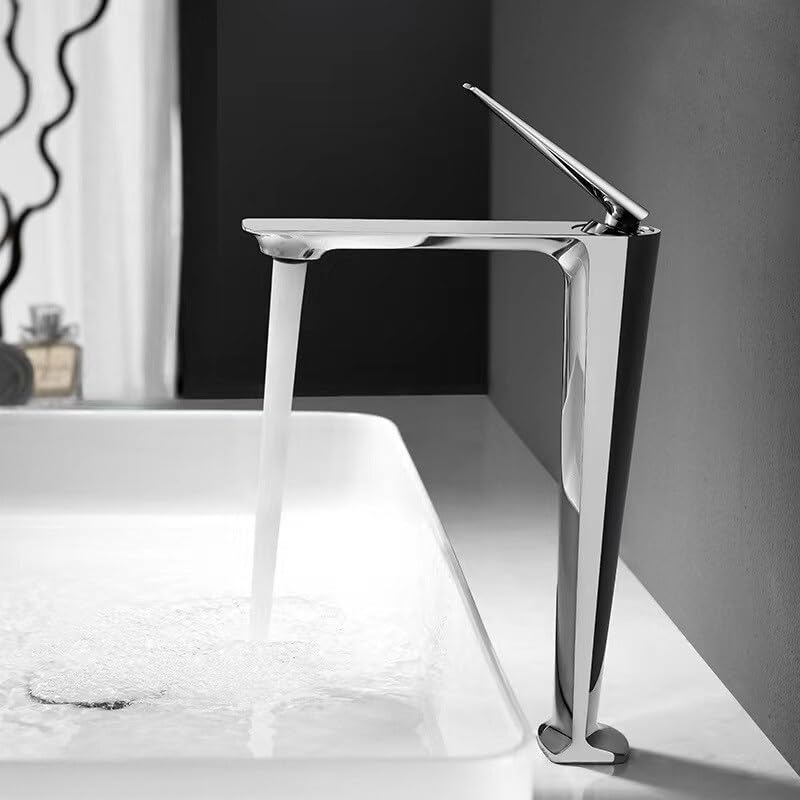 Mitigeur de lavabo haut pour robinet de salle de bain moderne noir