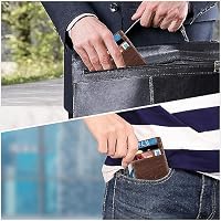 FINTIE Flache Geldbörse Kartenetui, Kunstleder RFID-Blocker Slim Geldbeutel – Ansicht 7