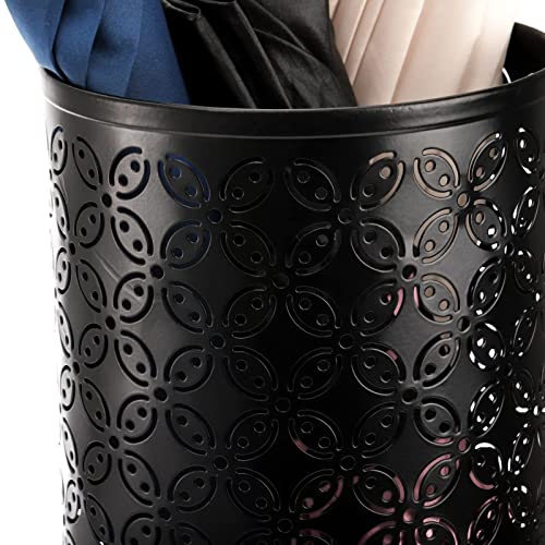 Gloserin Metal Umbrella Stand Rack, Free Standing Umbrella Holder Bin, Canes Walking Sticks Holder for Entryway, Home, Office (Round)
