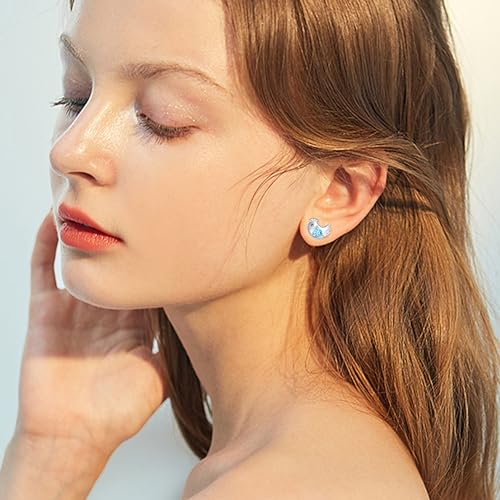 Image of Animal Stud Earrings 925 Sterling Silver Elephant /Unicorn /Chicken /Flamingo /Highland Cow /Hummingbird Earrings Animal Jewelry Gifts for Women