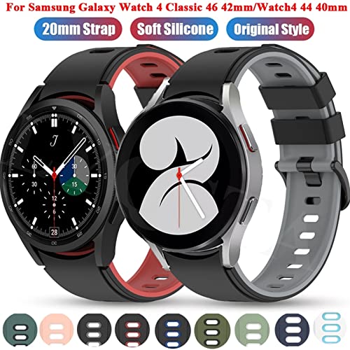 Bracelet silicone sans espace pour Galaxy Watch 4 en agate 20mm