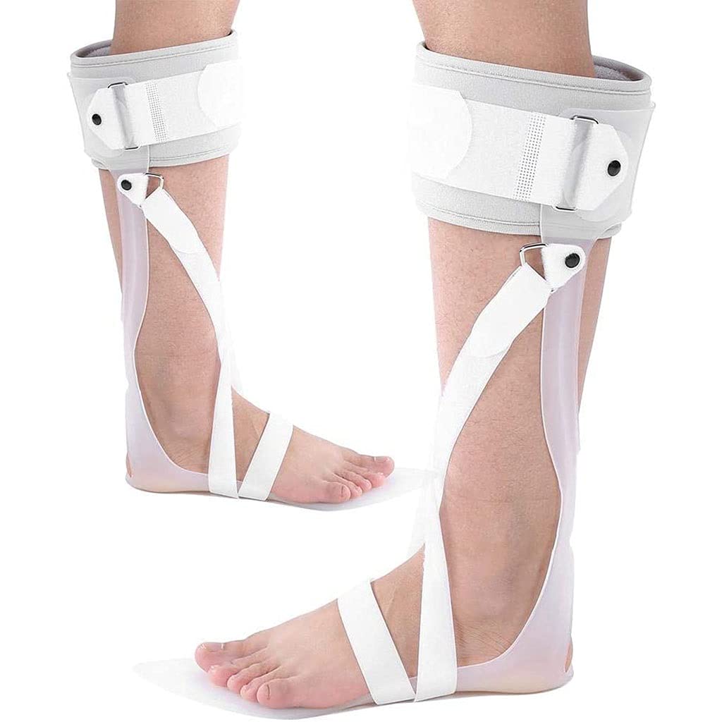 Senkfußstütze Orthese, Einstellbar Dorsalflexionshilfe Fußstütze Stabilisator zum Männer Frauen Schlaganfall, Zuschneidbar Leicht Polyethylen