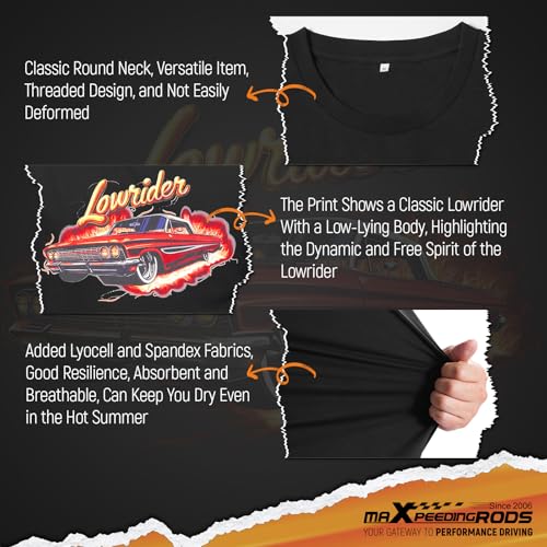 maXpeedingrods Cool Graphic T-Shirt for Lowrider Funny Racing Shirt Unique Graphic Muscle Car Tee2