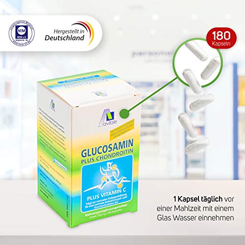 Glucosamin Avitale 500 mg und Chondroitin 400 mg Kapseln, 180 Stück