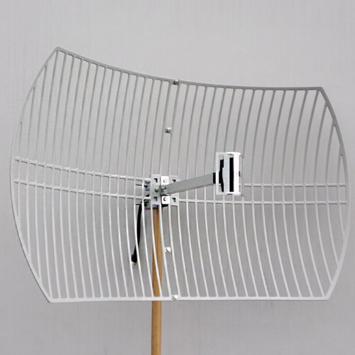 Premiertek Outdoor 2.4Ghz 24Dbi Directional High-Gain N-Type Female Aluminum Die Cast Grid Parabolic Antenna (Ant-Grid-24Dbi) #TOP1
