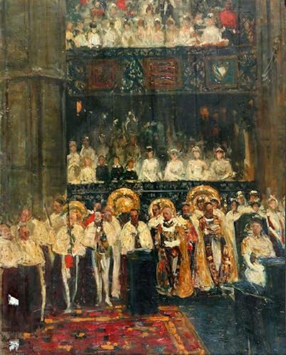 Tableaux Graffiti Art Mural le Couronnement de George V : Peinture Poster de Qualité Premium
