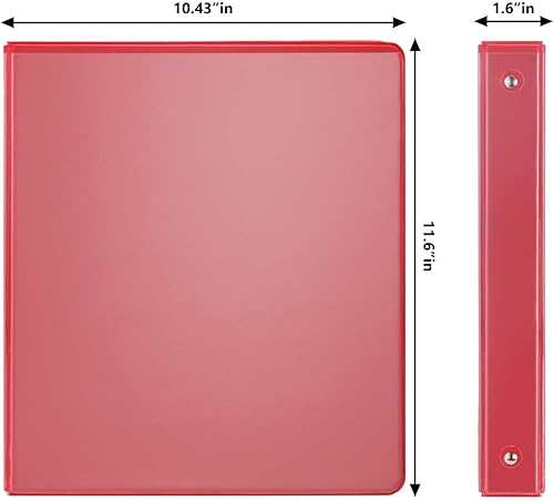 Vista 153 de COMIX Carpeta de 3 anillos de 1 pulgada con cubierta transparente, carpeta de vista de 1 pulgada con capacidad para 200 hojas de papel tamaño carta