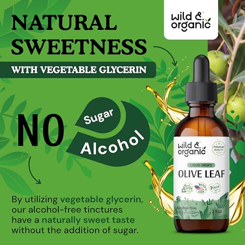 Wild & Organic Olive Leaf Extract Liquid - Antioxidants Supplement W/Olive Leaf thumb #5
