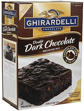 Ghirardelli Double Dark Chocolate Brownie Mix, 7lb, Pack of 4