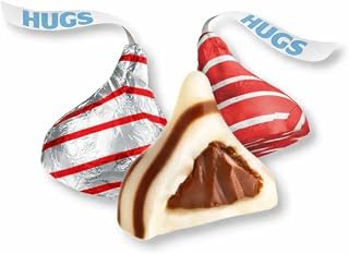 Striped Milk Chocolate and White Creme Candy Pieces Red and Silver Foil Bulk Bag - 5 lb (Approx. 500 pieces)