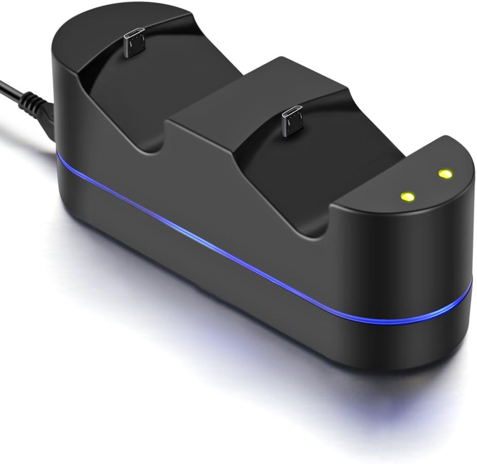 ICESPRING Dual USB Charging Charger Dock Station Stand Controller Charger Replacement for Playstation 4 Charger Kit