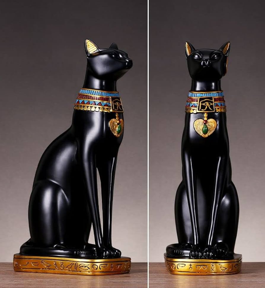 Amazon.co.jp: 置物 古代エジプト 猫神 民族風 大サイズ