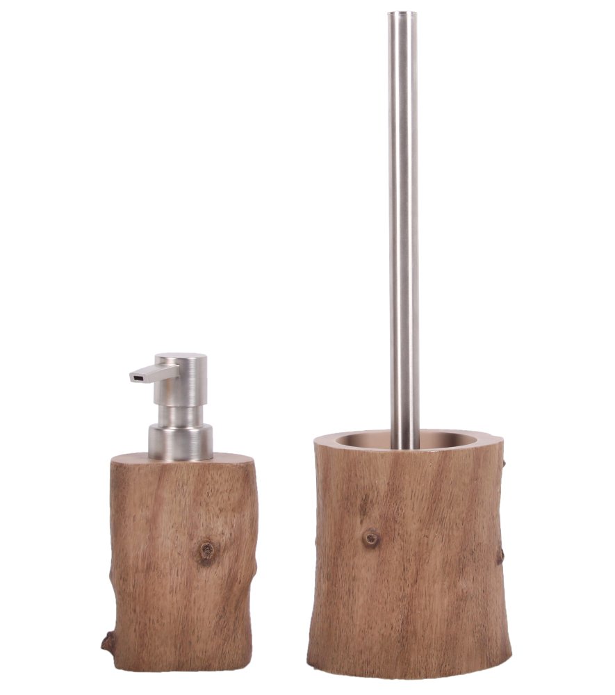 Set Bagno Tatay 4 Pezzi - Portasapone, Bicchiere, Dispenser - Design Baobab, Nero, Senza BPA - Foto 7