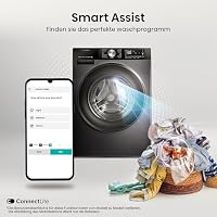Hisense WF3S9043BB3 Waschmachine mit Dampffunkunktion, 9 kg, 1400 U,min, WiFi, ConnectLife, Power JetWash, Anti-Allergie Programm, Aqua Stop, Auto Wash, Quick Wash, EEK A-30 Prozent – Ansicht 7