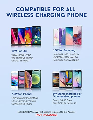 Wireless Car Charger, Mokpr 15W Fast Charging Car Mount Auto-Clamping Car Charger, Dashboard Windshield Phone Holder Compatible With Iphone 14/13/13 Pro/12 Pro/12/11/X/8, Samsung S23/S22/S10/S9/S8 #TOP3