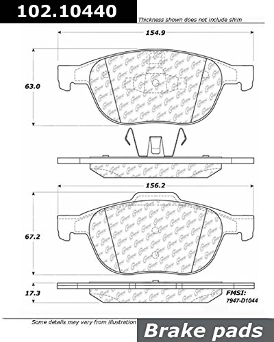 Centric Parts 102.10440 102 Series Semi Metallic Standard Brake Pad - Thumbnail 2