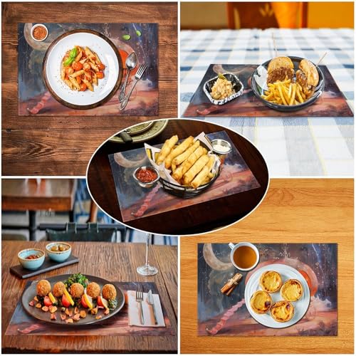 Set de table carrosse orange résistant à la chaleur pour une table propre et sans taches
