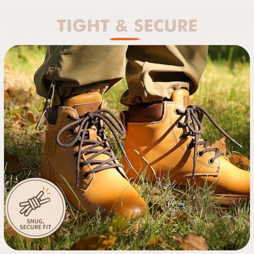 Image of Stepace 2 Pairs Round Heavy Duty Boot Laces for Hiking and Work Boots