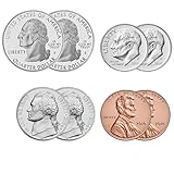 Double Headed Coin Magic Trick Package | Double Sided Heads Quarter + Dime + Nickel + Penny (1 of Each) | Magic Coin Trick | Tricks Coins | Magic Coin Set | Double Sided Heads | Gimmick Coins | Set/4