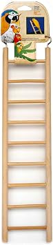 Penn-Plax 9-Step Wooden Bird Ladder | Easy to Install | Fun Exercise for Your Bird BA115